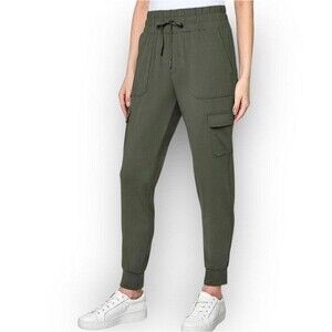NWT Mondetta Women’s Cargo Pocket Jogger Volcanic Ash (Olive Green) Size Large